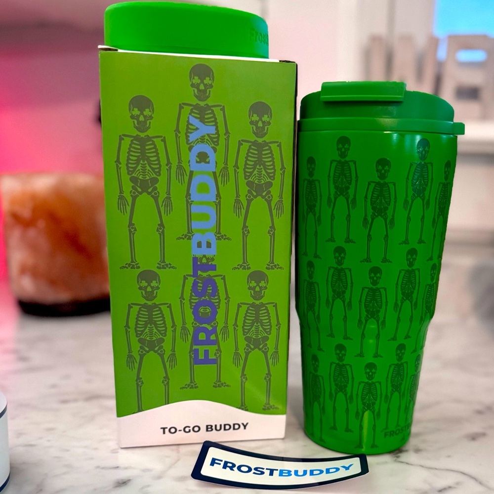 Frost Buddy Shake My Bones To-Go Buddy 32oz GLOW Tumbler Multi-Use NIB NWT - Picture 9 of 16